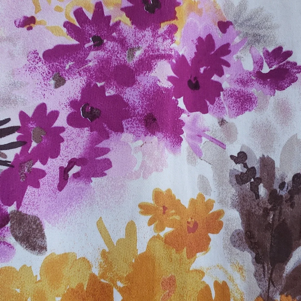 Vintage Sunny Leigh Floral Pencil Skirt Magenta Yellow Brown Size 14 - Picture 4 of 11